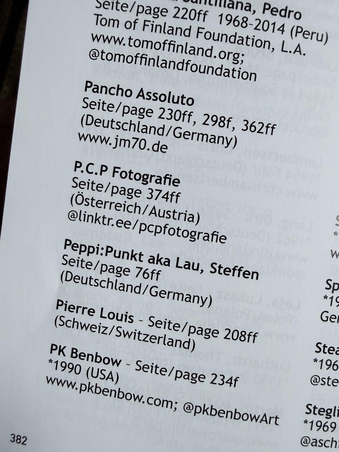 Künstlerverzeichnis mit Peppi Punkt alias Steffen Lau
